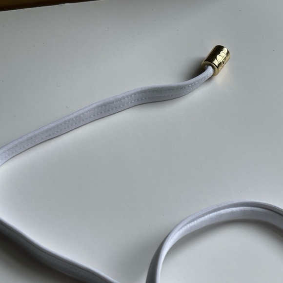 NWT BEACH BUNNY
White RIO STRAPPY BRALETTE-Bikini Top with Gold Heart Detail - Picture 6 of 10